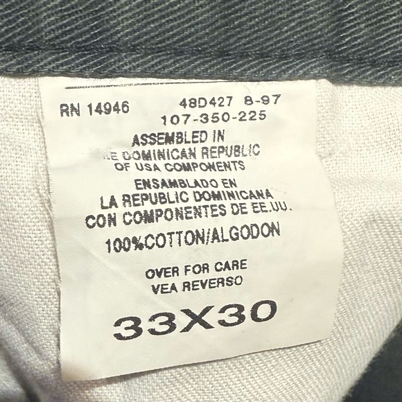 Bay to Bay Green Khaki Pants Pleated Front Size 33 X 30 - Picture 6 of 7